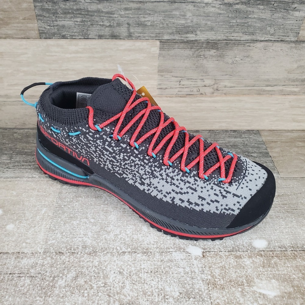 La Sportiva Approach TX2 Evo Womens Shoes Sz 6.5 Carbon Hibiscus Lace-Up NWOB